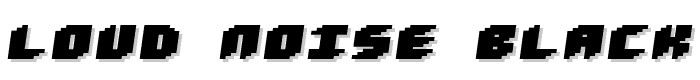Loud noise Black Skew font